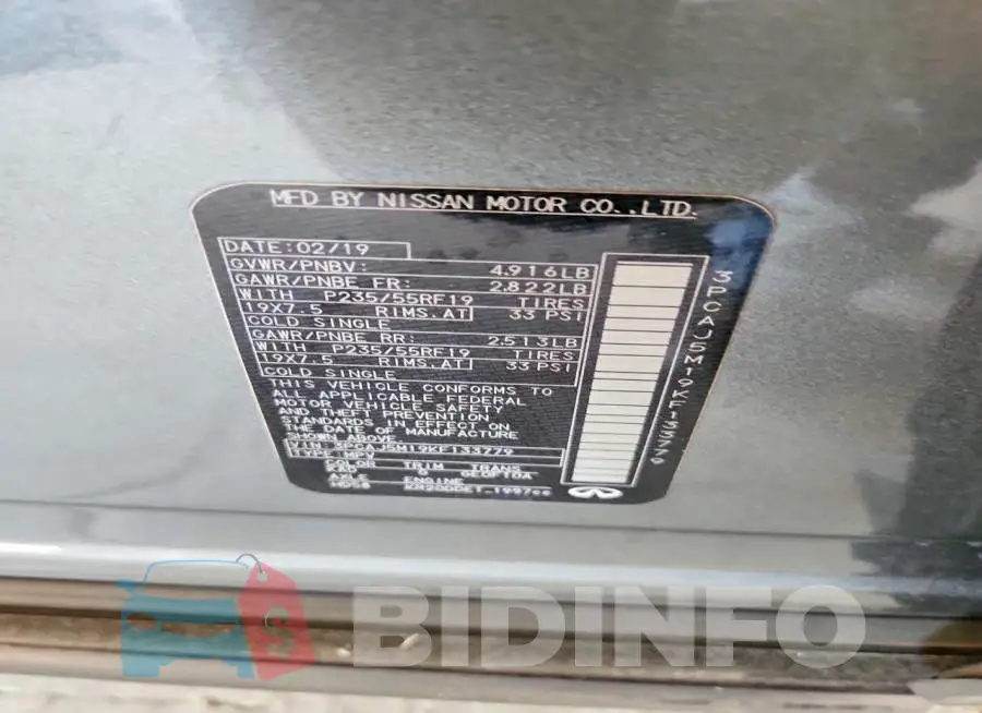 3PCAJ5M19KF133779 Photo# 14
