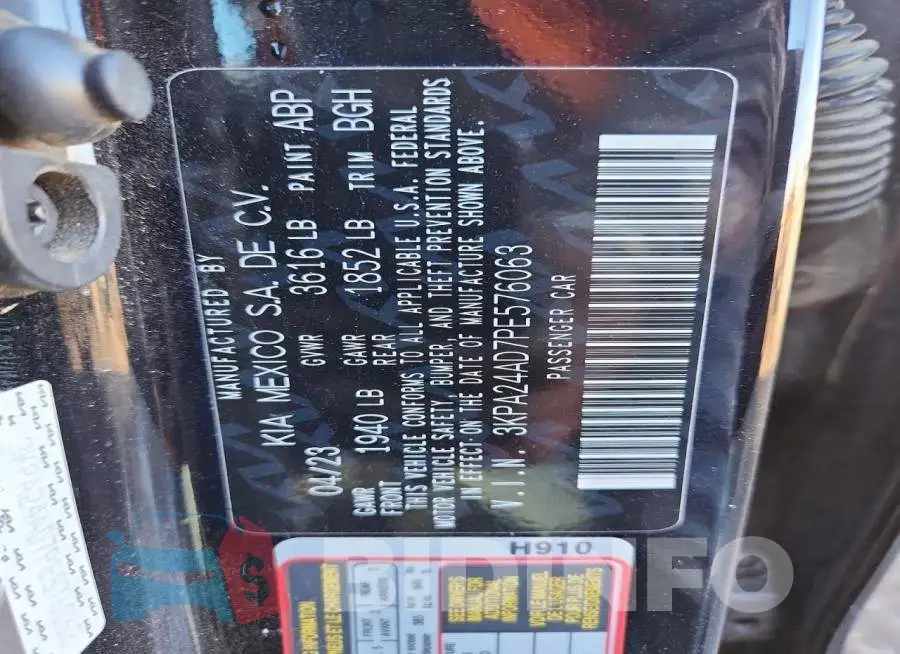 3KPA24AD7PE576063 Photo# 12
