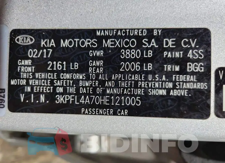 3KPFL4A70HE121005 Photo# 13