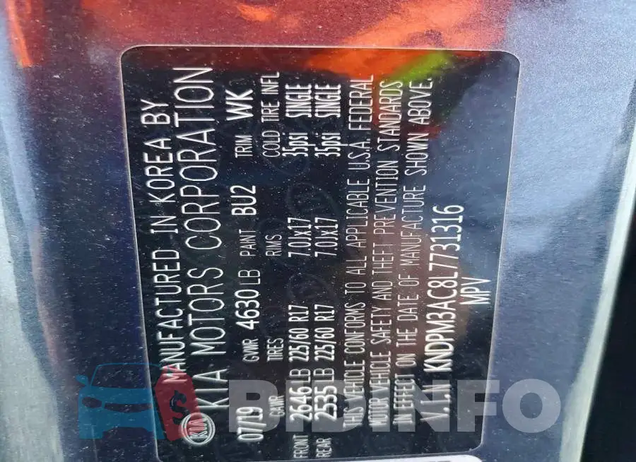 KNDPM3AC8L7731316 Photo# 13