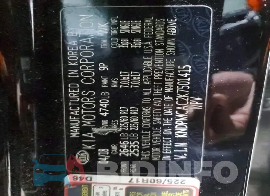 KNDPMCAC2K7501415 Photo# 14