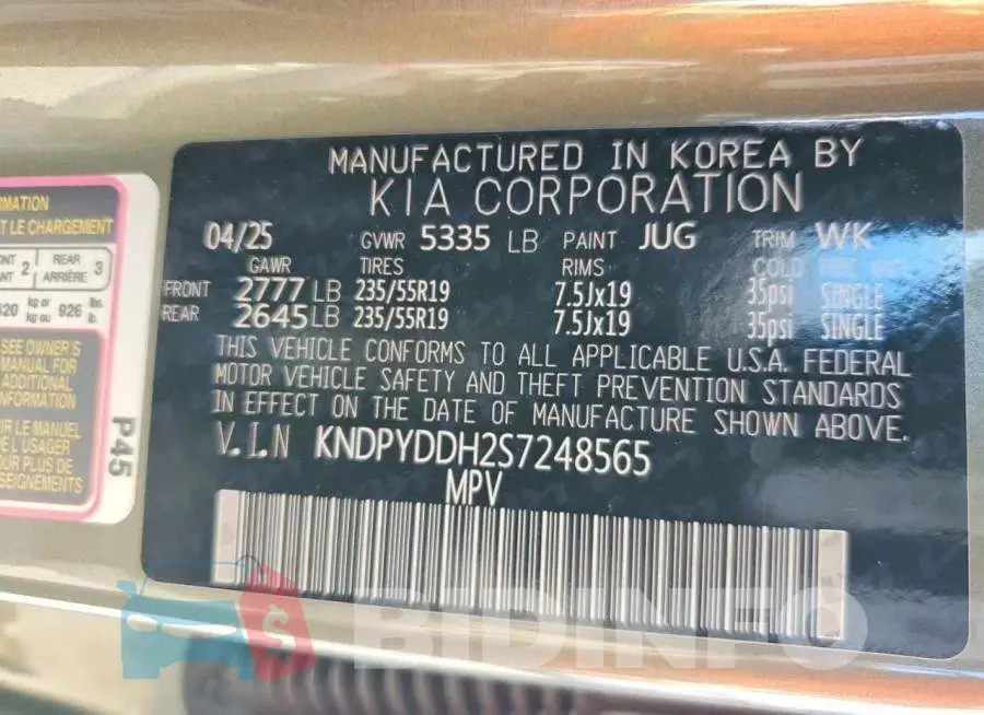 KNDPYDDH2S7248565 Photo# 13