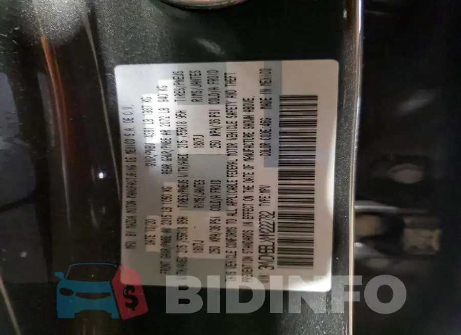 3MVDMBBLXMM222782 Photo# 14