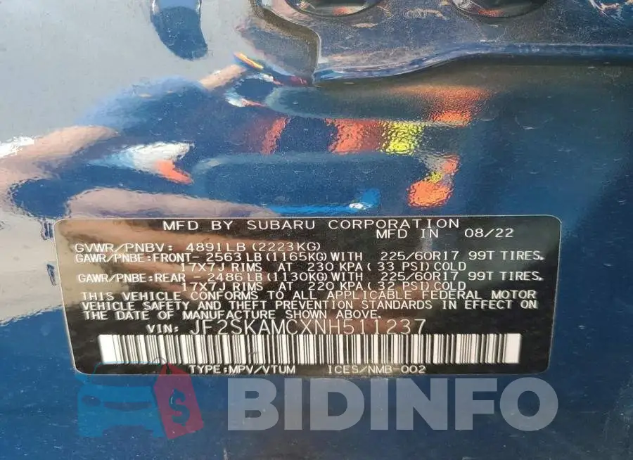 JF2SKAMCXNH511237 Photo# 12