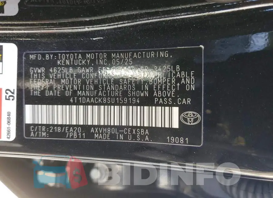 4T1DAACK8SU159194 Photo# 12