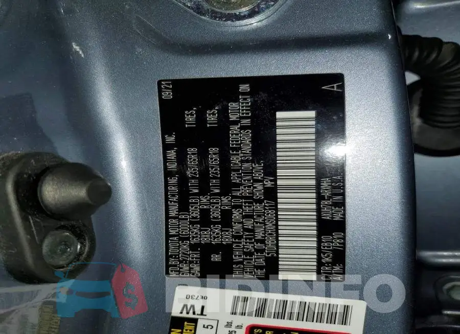 5TDHBRCHXMS068117 Photo# 13