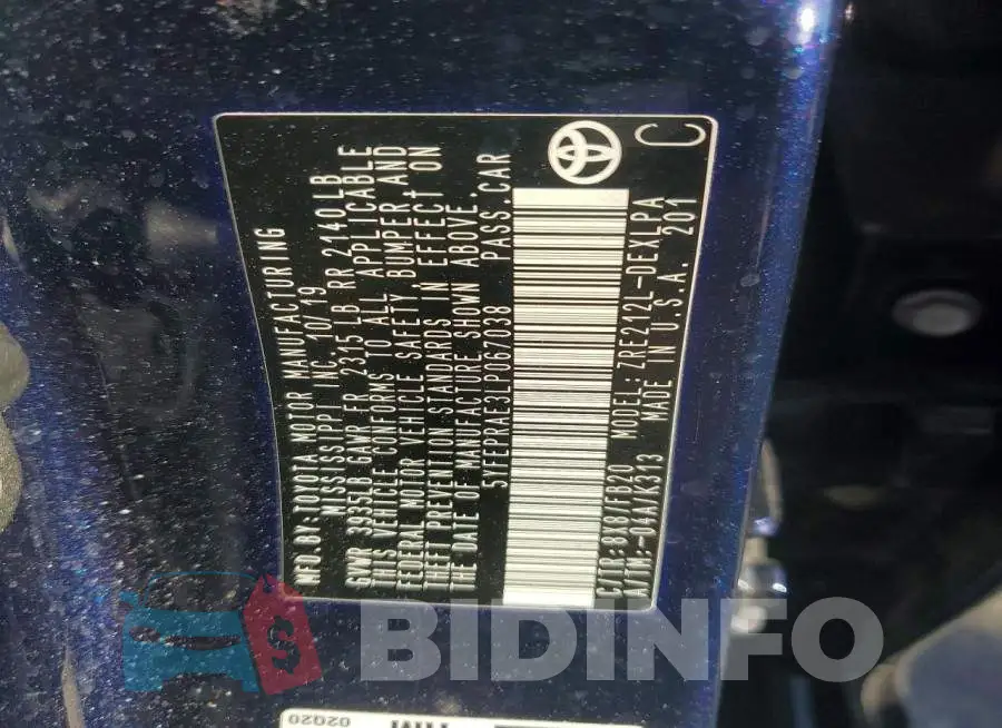 5YFEPRAE3LP067038 Photo# 12