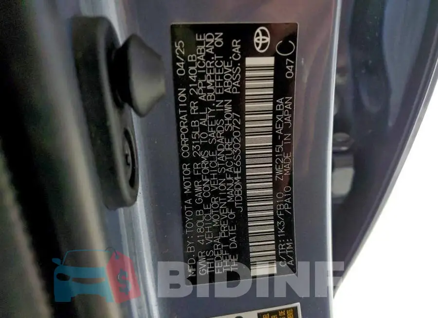 JTDBDMHE6S3020727 Photo# 12