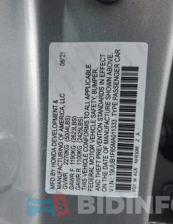 19UUB6F55MA011918 Photo# 12