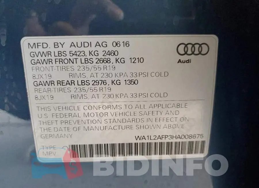 WA1L2AFP3HA008675 Photo# 14