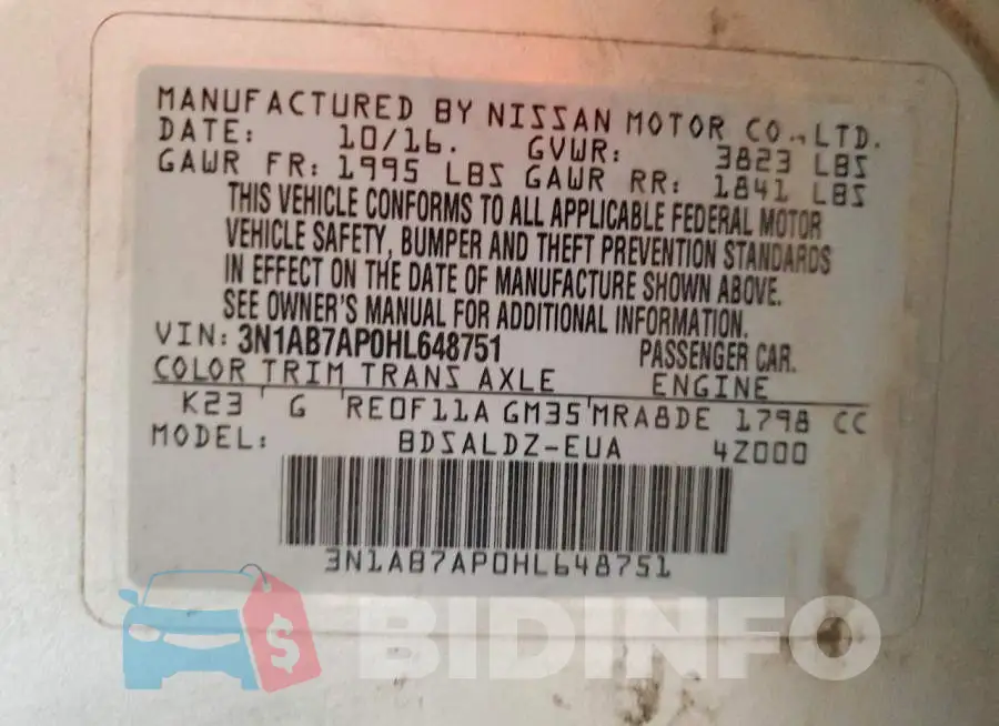 3N1AB7AP0HL648751 Photo# 12