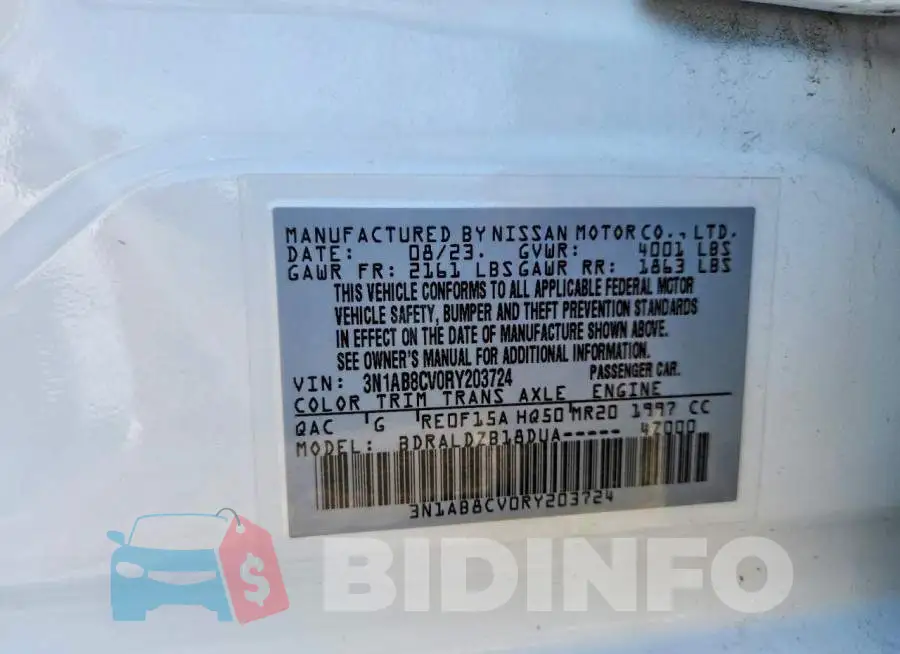 3N1AB8CV0RY203724 Photo# 12