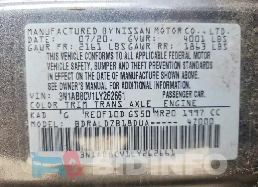 3N1AB8CV1LY262661 Photo# 12