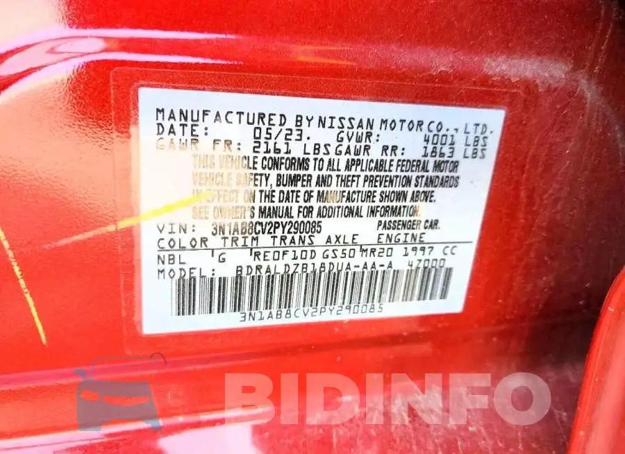 3N1AB8CV2PY290085 Photo# 12