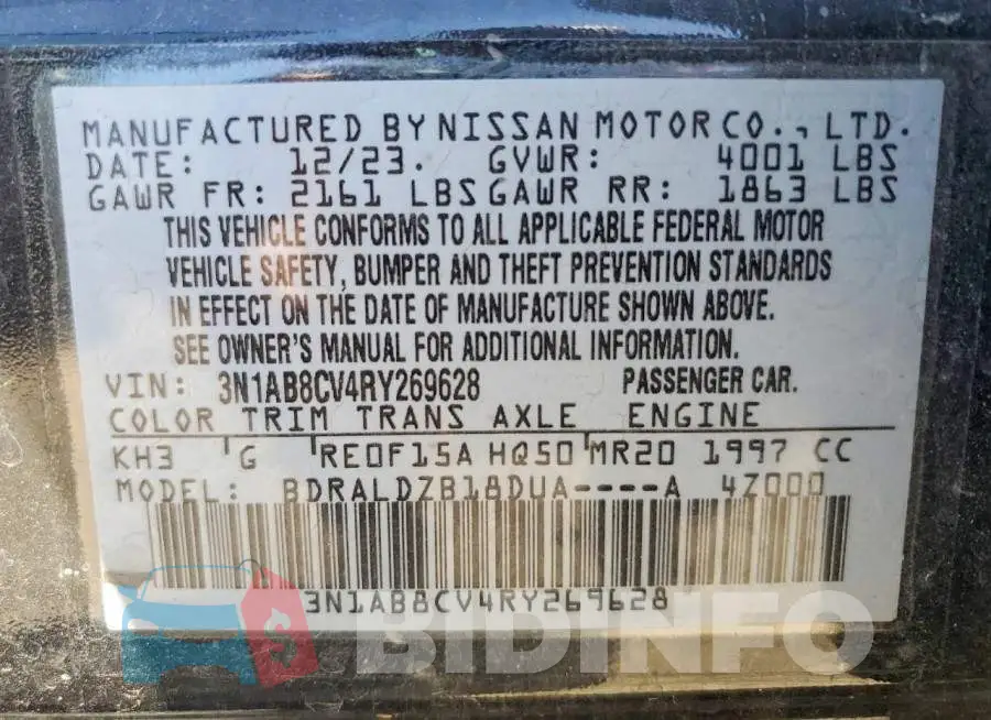 3N1AB8CV4RY269628 Photo# 13