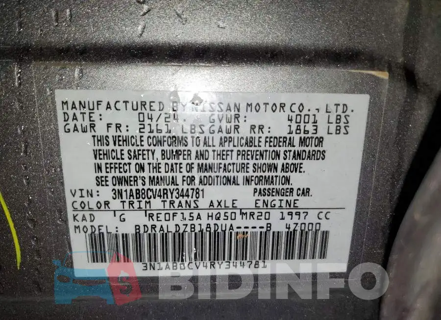 3N1AB8CV4RY344781 Photo# 12