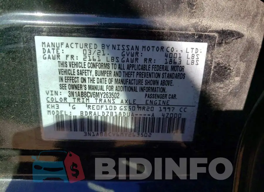 3N1AB8CV6MY263502 Photo# 12