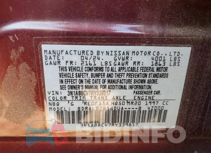 3N1AB8CV7RY339817 Photo# 12