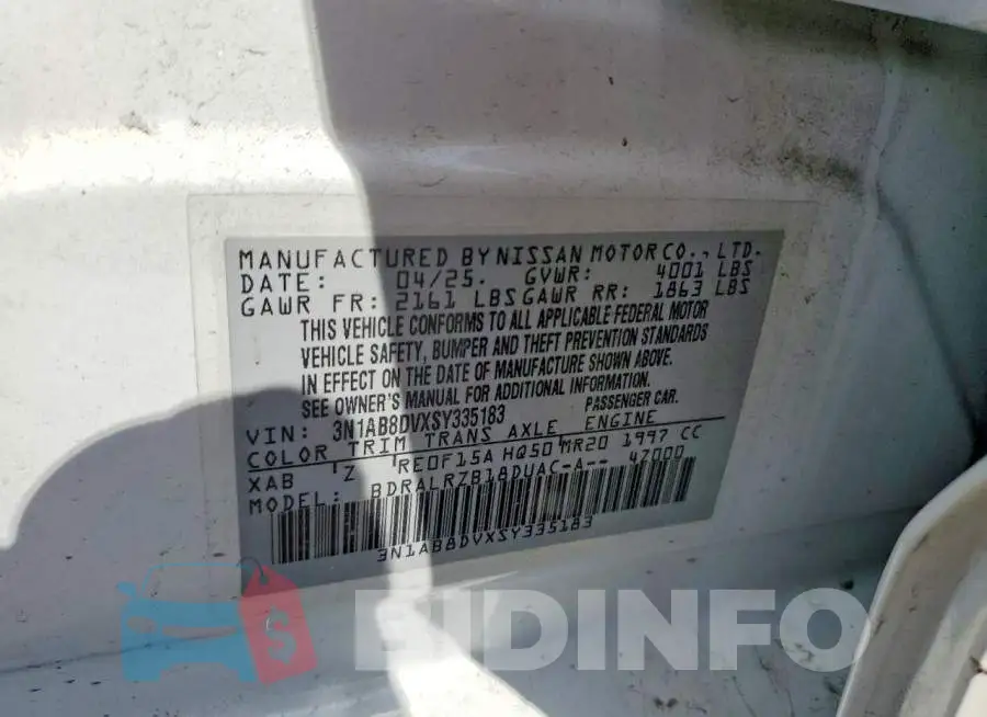 3N1AB8DVXSY335183 Photo# 12