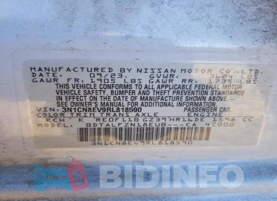 3N1CN8EV9RL818590 Photo# 12