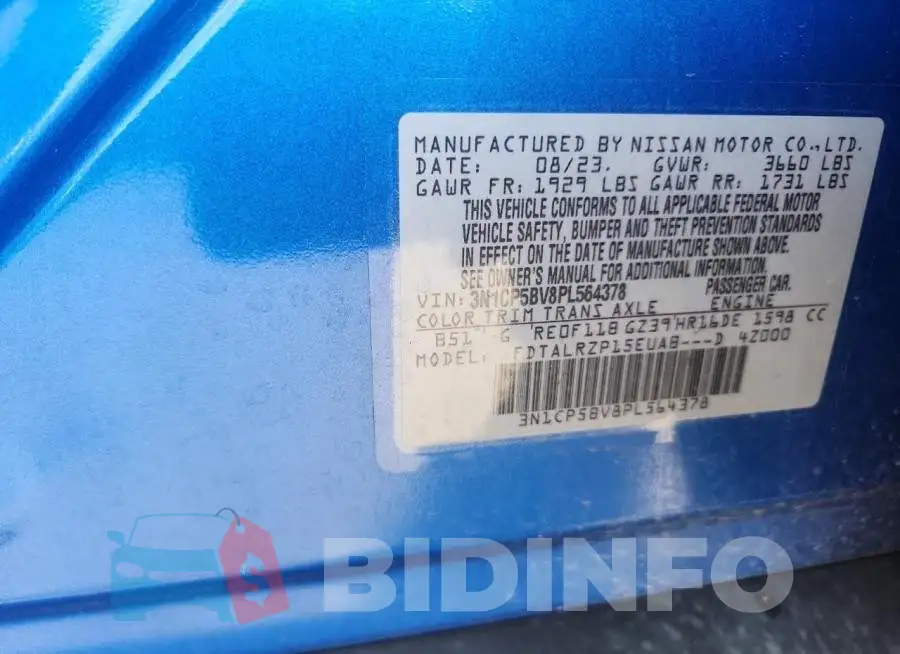 3N1CP5BV8PL564378 Photo# 12