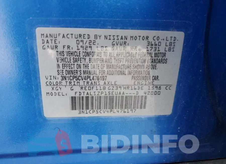 3N1CP5CV4PL476197 Photo# 13
