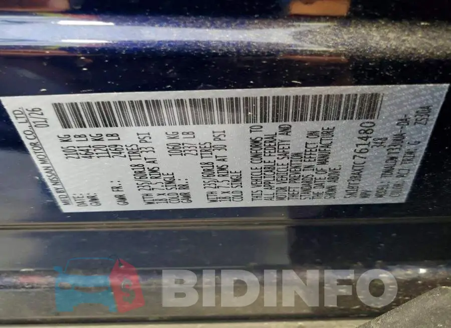 5N1BT3BAXTC761480 Photo# 14