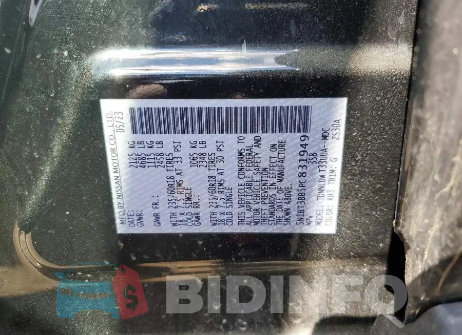 5N1BT3BB5PC831949 Photo# 12