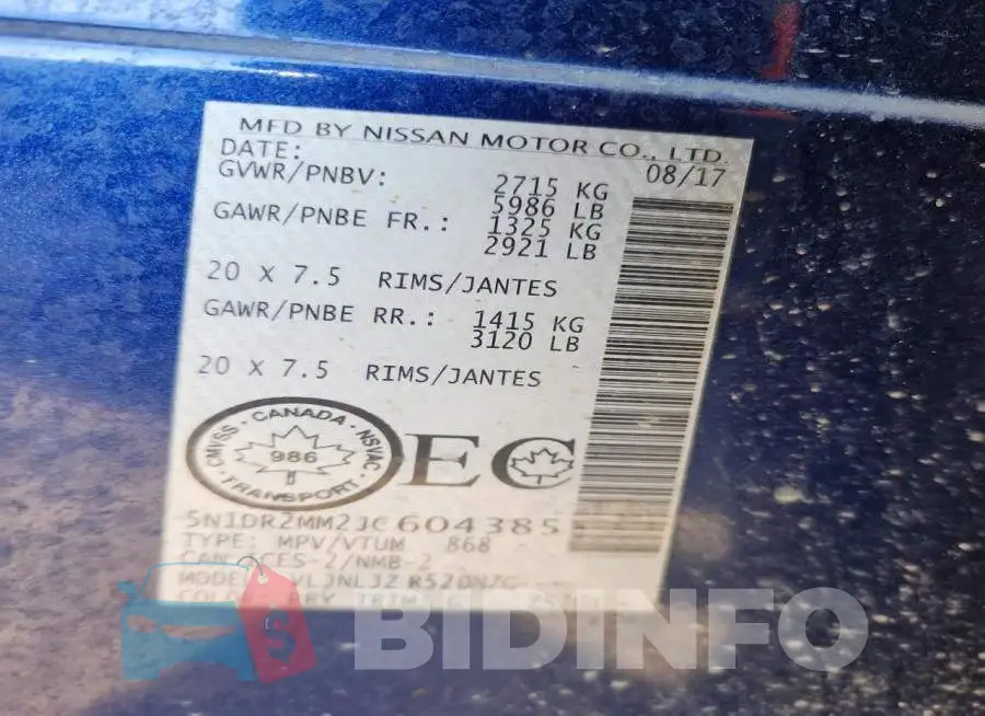 5N1DR2MM2JC604385 Photo# 14