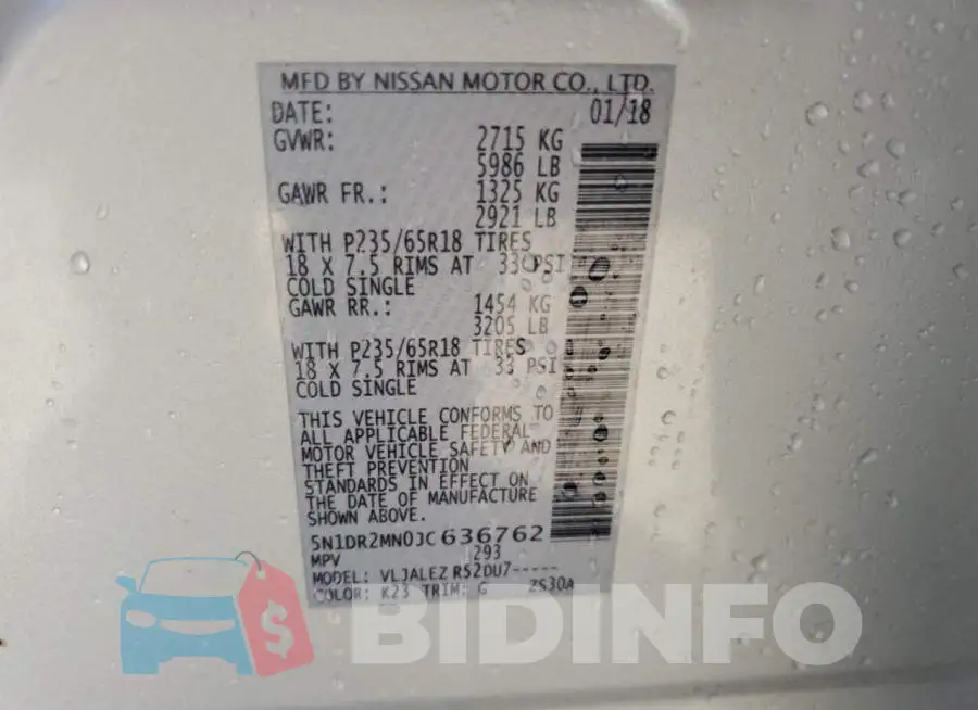 5N1DR2MN0JC636762 Photo# 13