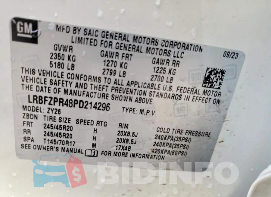 LRBFZPR48PD214296 Photo# 13