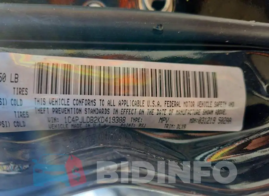 1C4PJLDB2KD419388 Photo# 13