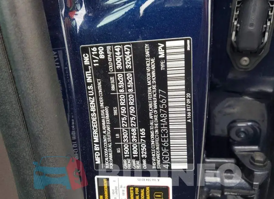 4JGDF6EE3HA875677 Photo# 14