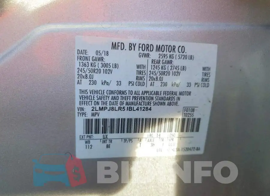 2LMPJ8LR5JBL41284 Photo# 12