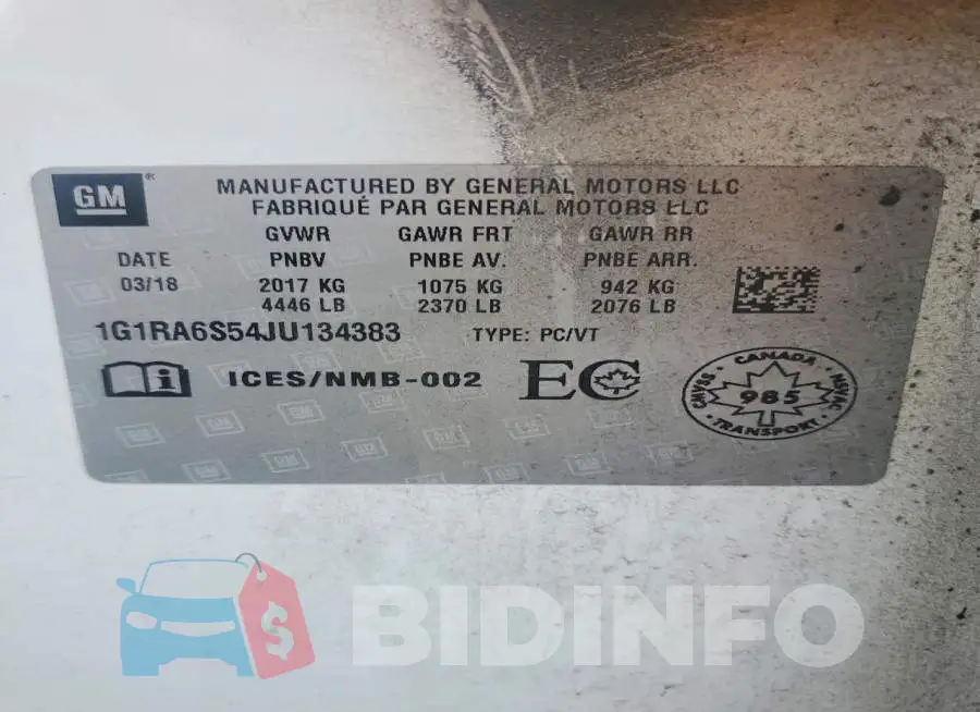 1G1RA6S54JU134383 Photo# 12