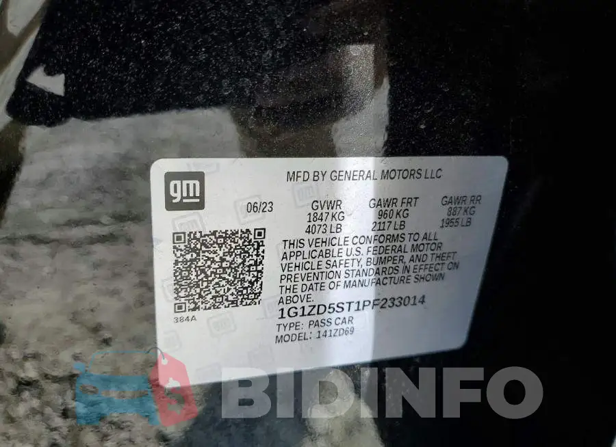 1G1ZD5ST1PF233014 Photo# 12