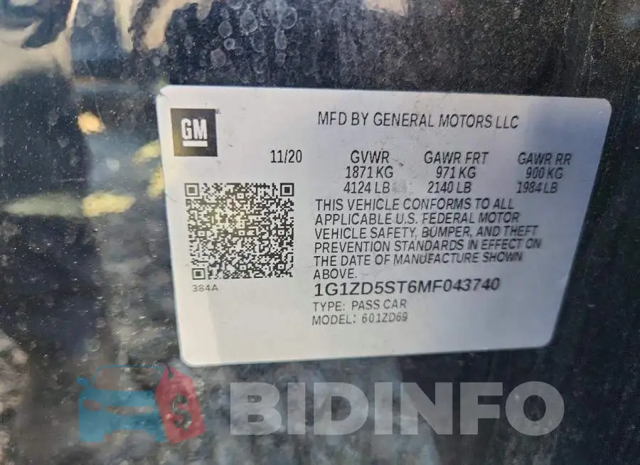 1G1ZD5ST6MF043740 Photo# 13