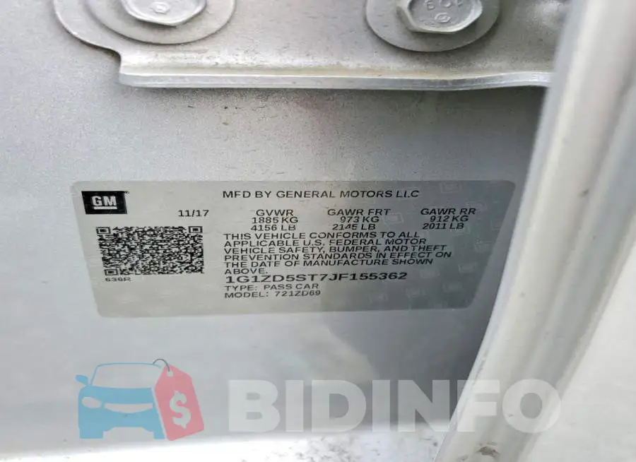 1G1ZD5ST7JF155362 Photo# 12