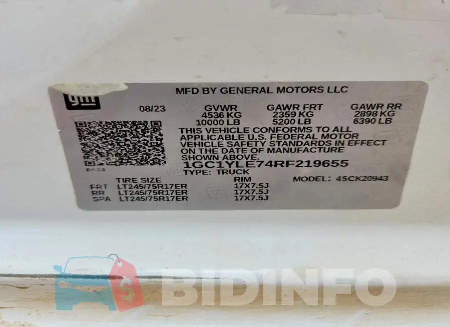 1GC1YLE74RF219655 Photo# 12