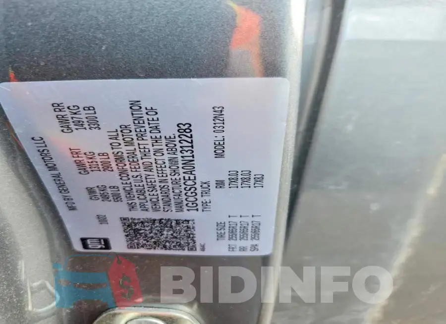 1GCGSCEA0N1312283 Photo# 12