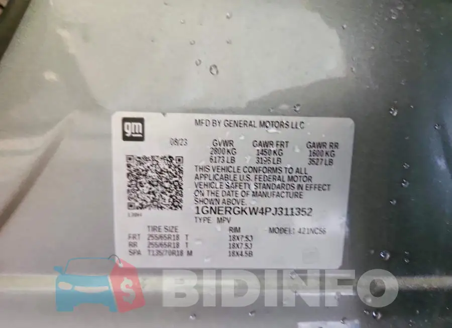 1GNERGKW4PJ311352 Photo# 13