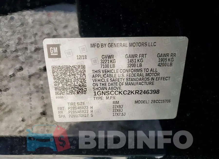1GNSCCKC2KR246398 Photo# 13