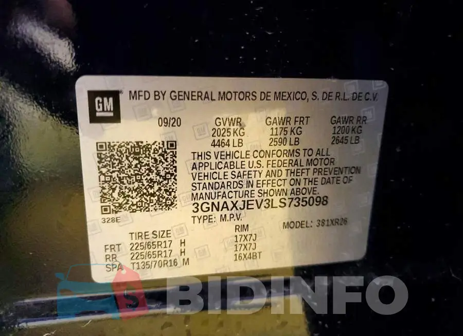 3GNAXJEV3LS735098 Photo# 13
