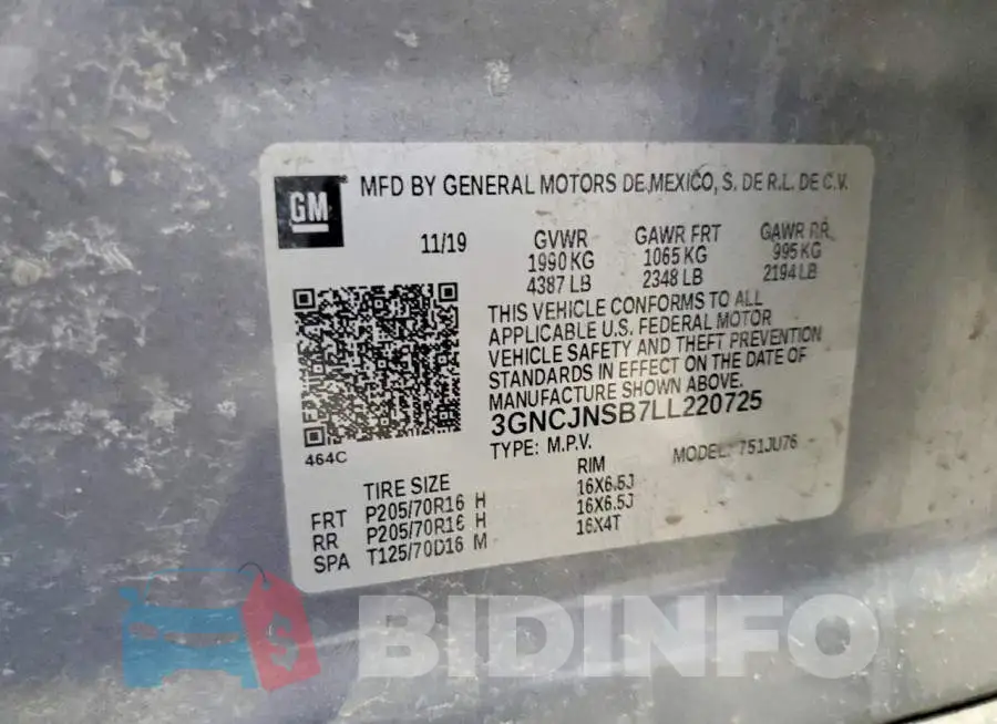 3GNCJNSB7LL220725 Photo# 12