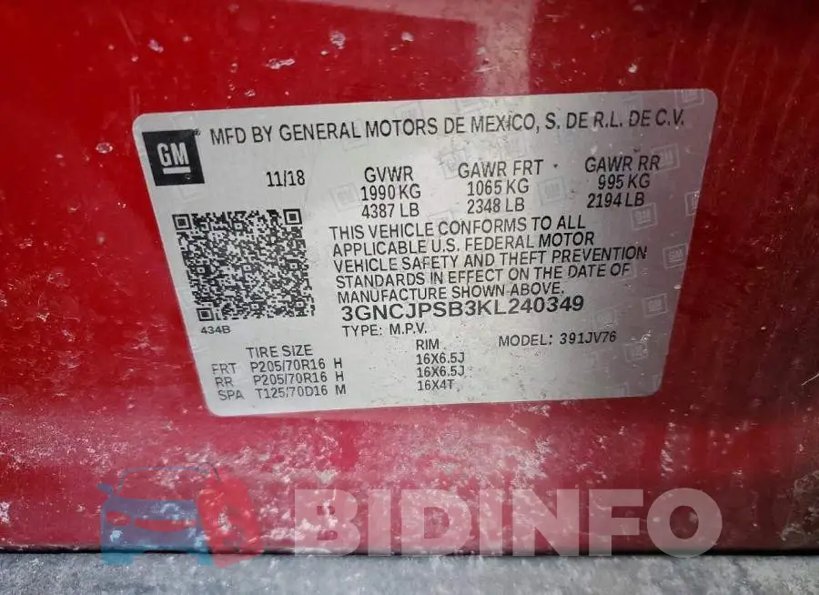 3GNCJPSB3KL240349 Photo# 13