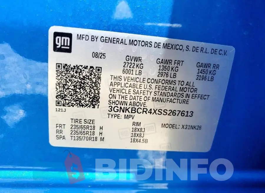 3GNKBCR4XSS267613 Photo# 12