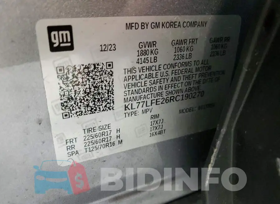 KL77LFE26RC190270 Photo# 14
