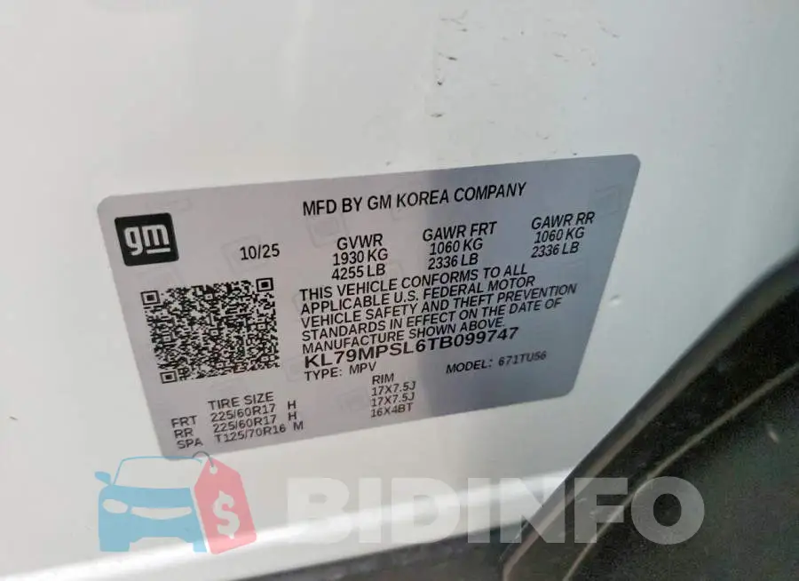 KL79MPSL6TB099747 Photo# 13