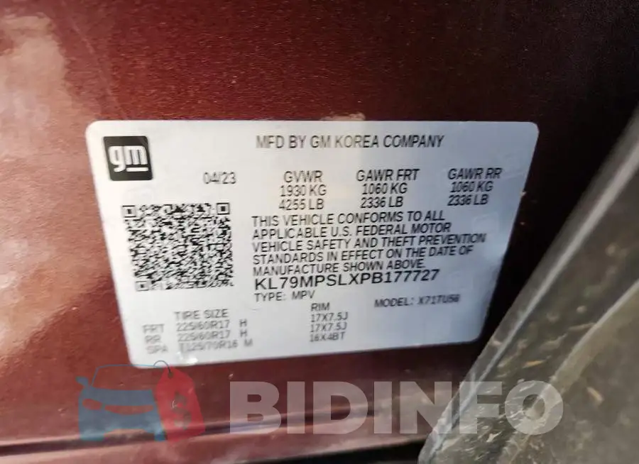 KL79MPSLXPB177727 Photo# 14
