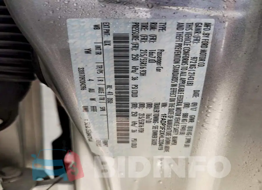 1FADP3F2XHL339419 Photo# 13